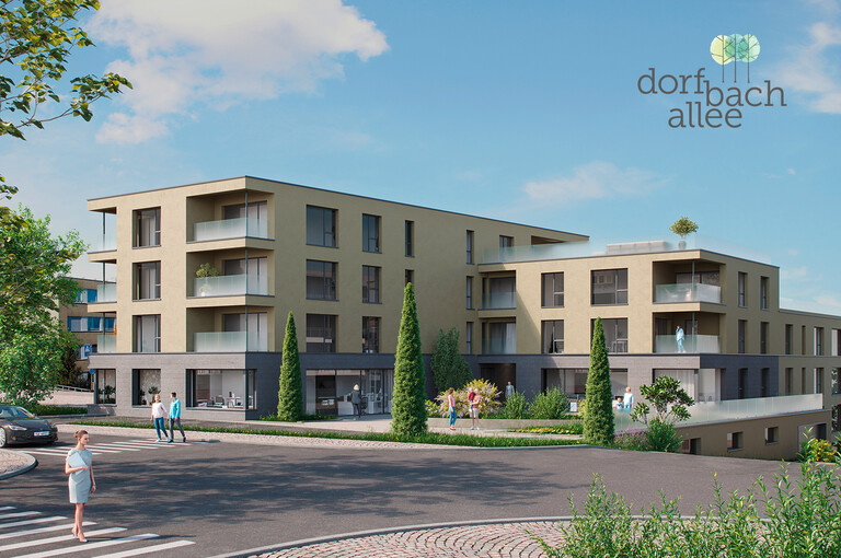 Visualisierung Aussen Dorfbachallee Nottwil